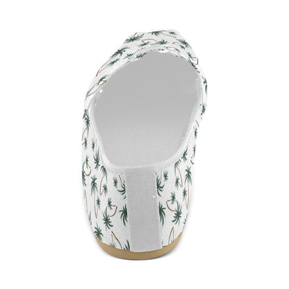 Palm Tree Pattern Print Design PT07 Women Casual Shoes-JorJune.com