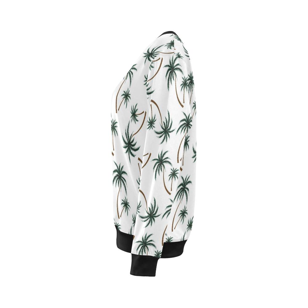 Palm Tree Pattern Print Design PT07 Women Long Sleeve Sweatshirt-JorJune