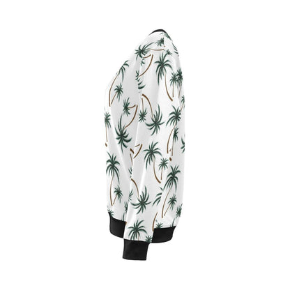 Palm Tree Pattern Print Design PT07 Women Long Sleeve Sweatshirt-JorJune