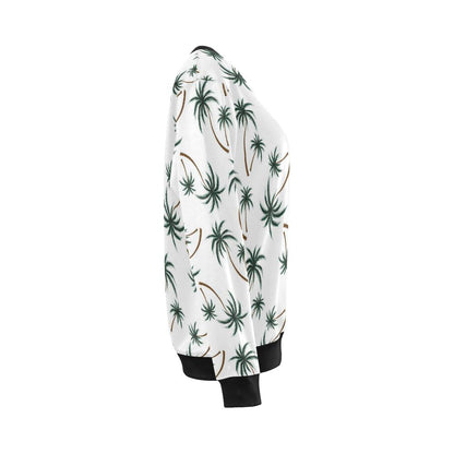 Palm Tree Pattern Print Design PT07 Women Long Sleeve Sweatshirt-JorJune