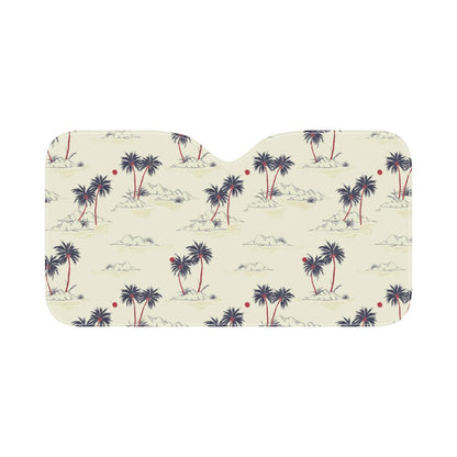Palm Tree Pattern Print Design PT08 Car Sun Shade-JorJune