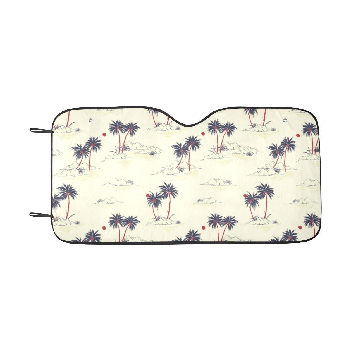 Palm Tree Pattern Print Design PT08 Car Sun Shade-JorJune