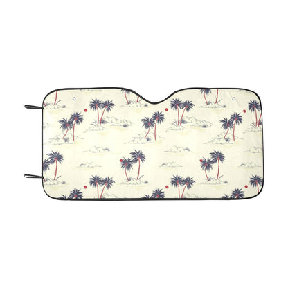 Palm Tree Pattern Print Design PT08 Car Sun Shade-JorJune