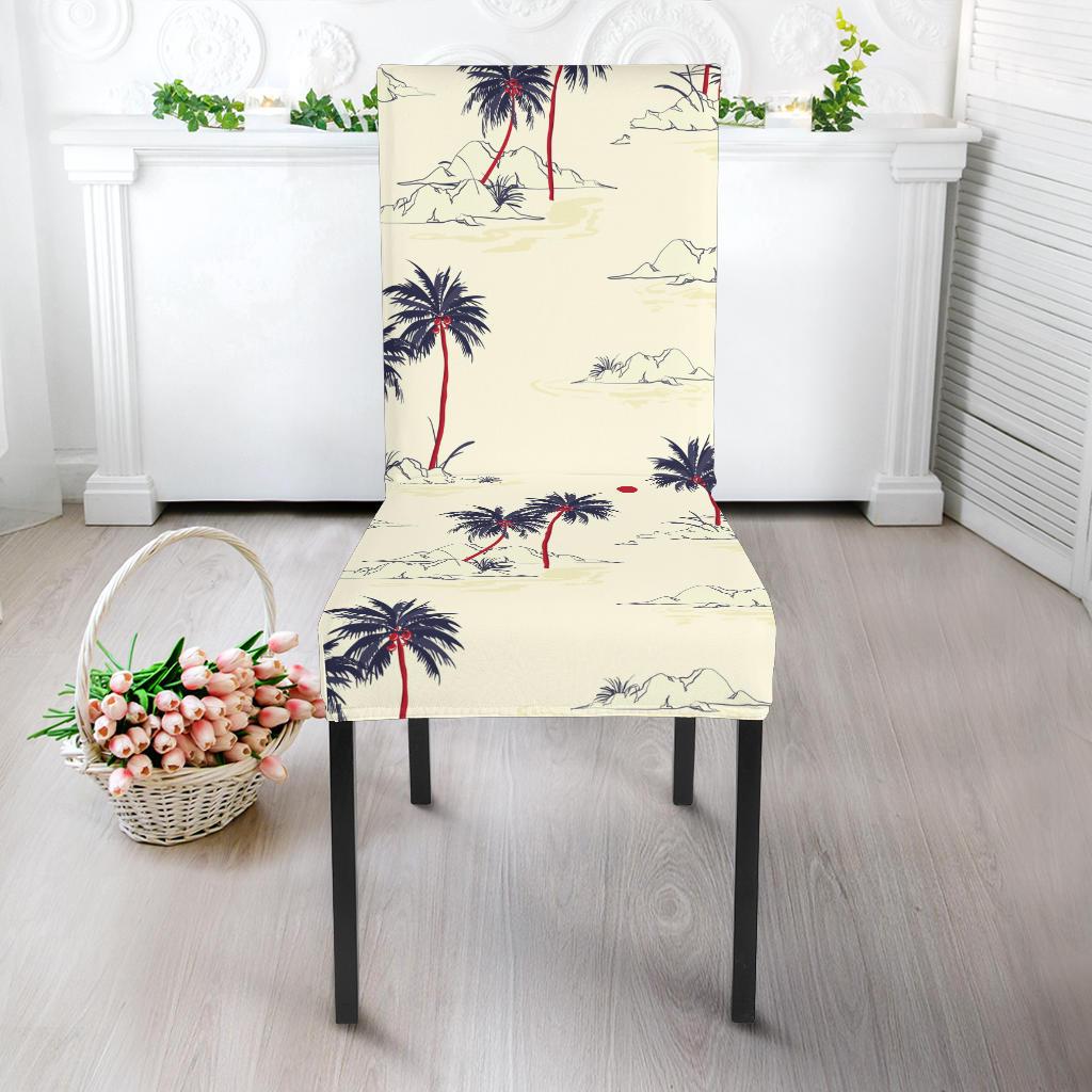Palm Tree Pattern Print Design PT08 Dining Chair Slipcover-JORJUNE.COM