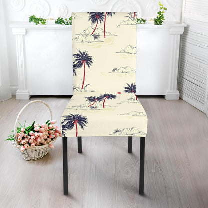 Palm Tree Pattern Print Design PT08 Dining Chair Slipcover-JORJUNE.COM