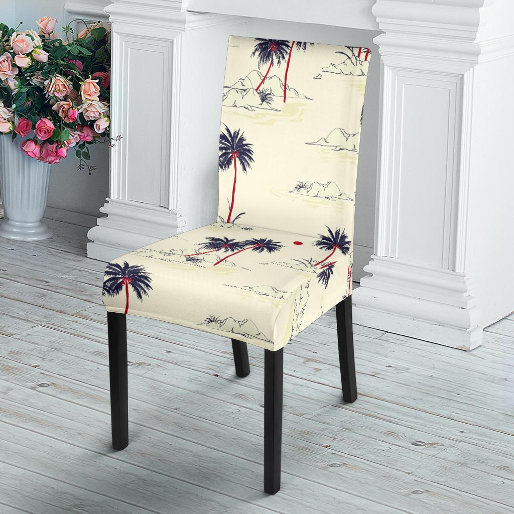 Palm Tree Pattern Print Design PT08 Dining Chair Slipcover-JORJUNE.COM