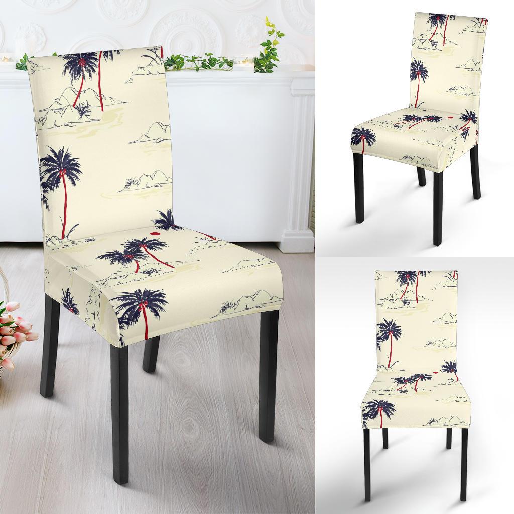 Palm Tree Pattern Print Design PT08 Dining Chair Slipcover-JORJUNE.COM