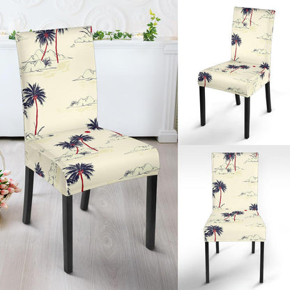 Palm Tree Pattern Print Design PT08 Dining Chair Slipcover-JORJUNE.COM