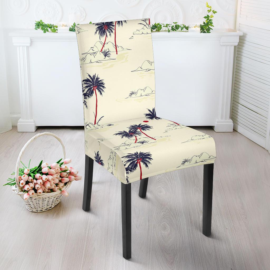 Palm Tree Pattern Print Design PT08 Dining Chair Slipcover-JORJUNE.COM