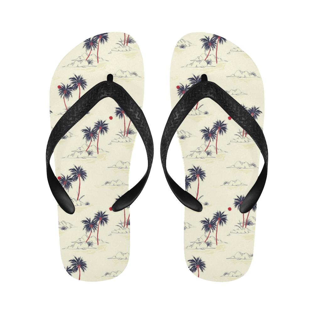 Palm Tree Pattern Print Design PT08 Flip Flops-JorJune