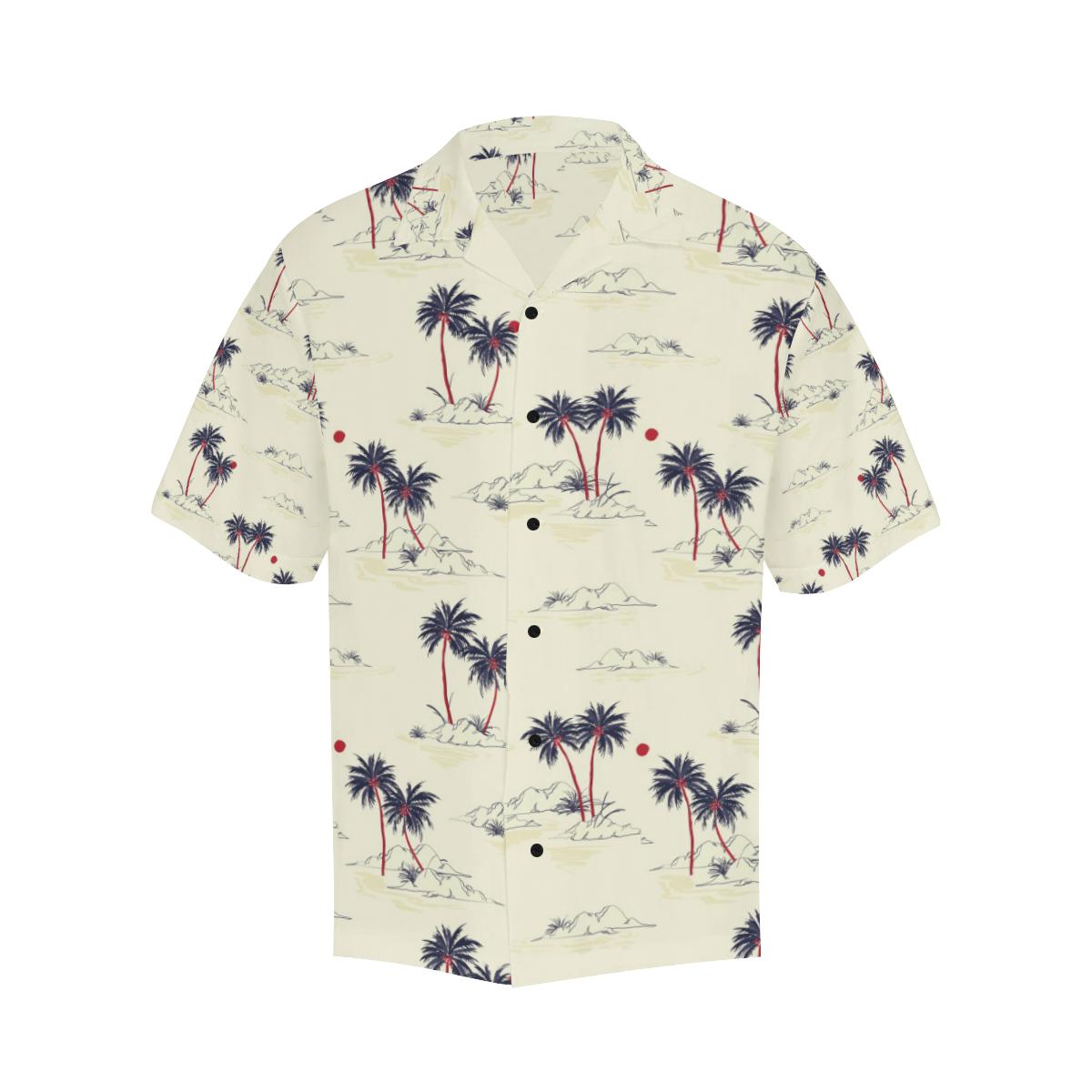 Palm Tree Pattern Print Design PT08 Men Hawaiian Shirt-JorJune