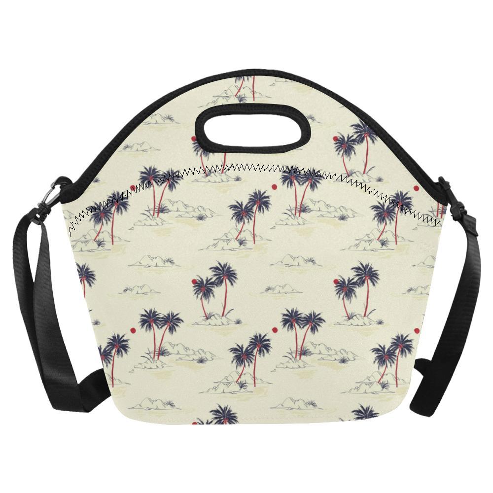 Palm Tree Pattern Print Design PT08 Neoprene Lunch Bag-JorJune