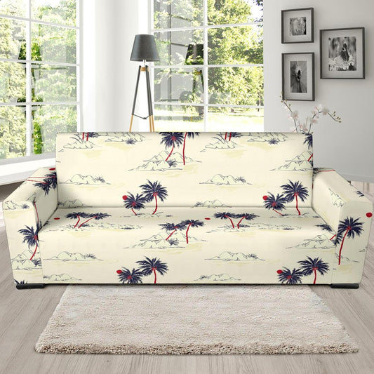 Palm Tree Pattern Print Design PT08 Sofa Slipcover-JORJUNE.COM