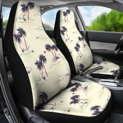 Palm Tree Pattern Print Design PT08 Universal Fit Car Seat Covers-JorJune