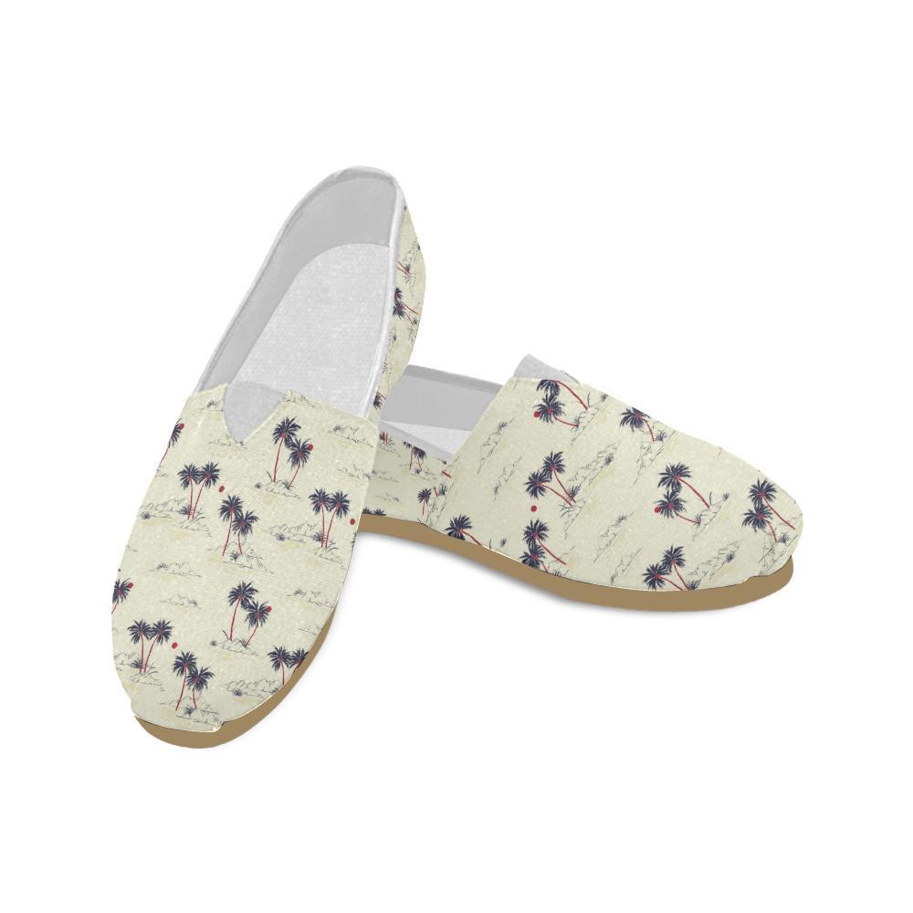 Palm Tree Pattern Print Design PT08 Women Casual Shoes-JorJune.com
