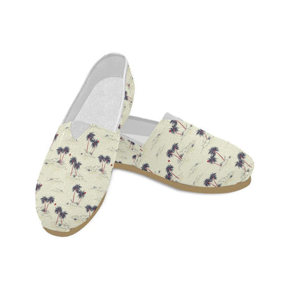 Palm Tree Pattern Print Design PT08 Women Casual Shoes-JorJune.com