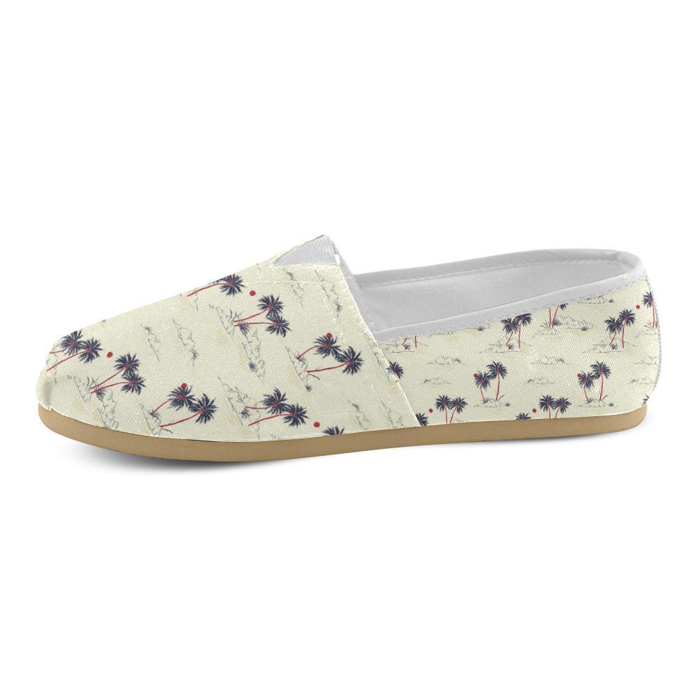 Palm Tree Pattern Print Design PT08 Women Casual Shoes-JorJune.com