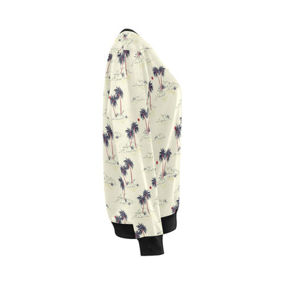 Palm Tree Pattern Print Design PT08 Women Long Sleeve Sweatshirt-JorJune