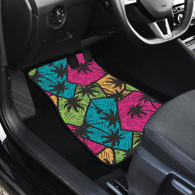 Palm Tree Pattern Print Design PT09 Car Floor Mats-JORJUNE.COM