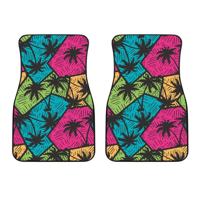 Palm Tree Pattern Print Design PT09 Car Floor Mats-JORJUNE.COM