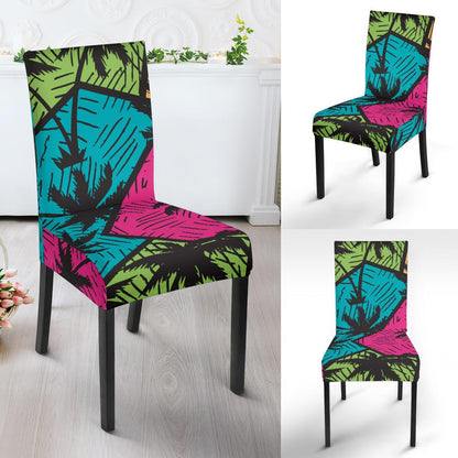 Palm Tree Pattern Print Design PT09 Dining Chair Slipcover-JORJUNE.COM