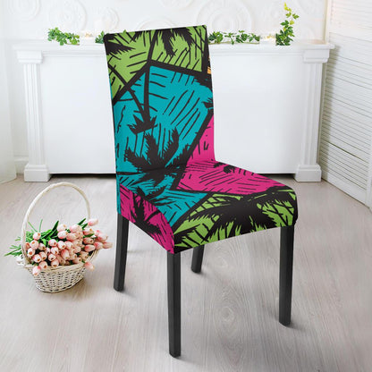 Palm Tree Pattern Print Design PT09 Dining Chair Slipcover-JORJUNE.COM