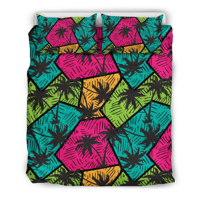 Palm Tree Pattern Print Design PT09 Duvet Cover Bedding Set-JORJUNE.COM