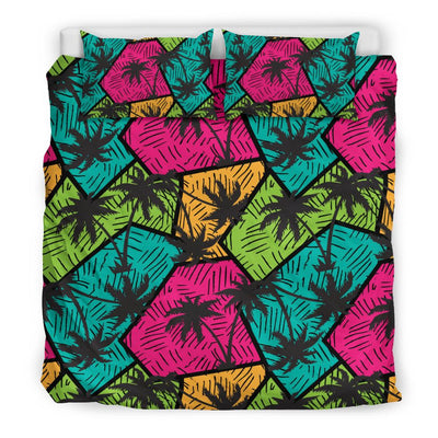 Palm Tree Pattern Print Design PT09 Duvet Cover Bedding Set-JORJUNE.COM