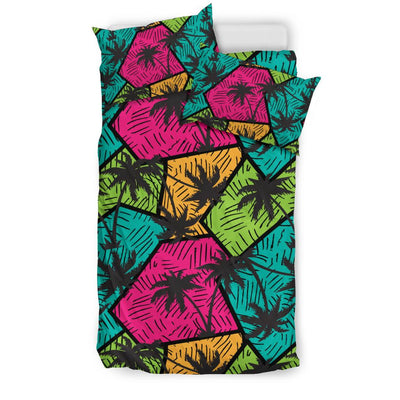 Palm Tree Pattern Print Design PT09 Duvet Cover Bedding Set-JORJUNE.COM