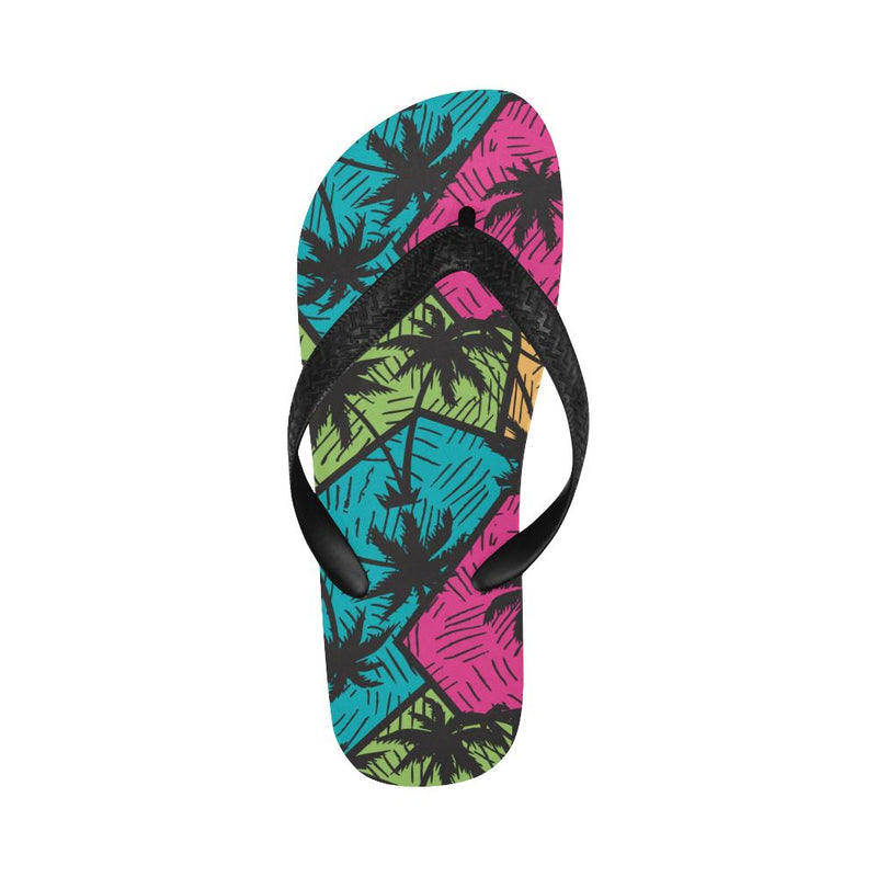 Palm Tree Pattern Print Design PT09 Flip Flops-JorJune