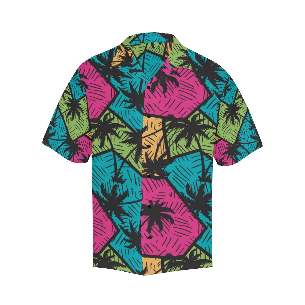 Palm Tree Pattern Print Design PT09 Men Hawaiian Shirt-JorJune