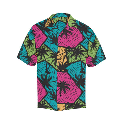 Palm Tree Pattern Print Design PT09 Men Hawaiian Shirt-JorJune