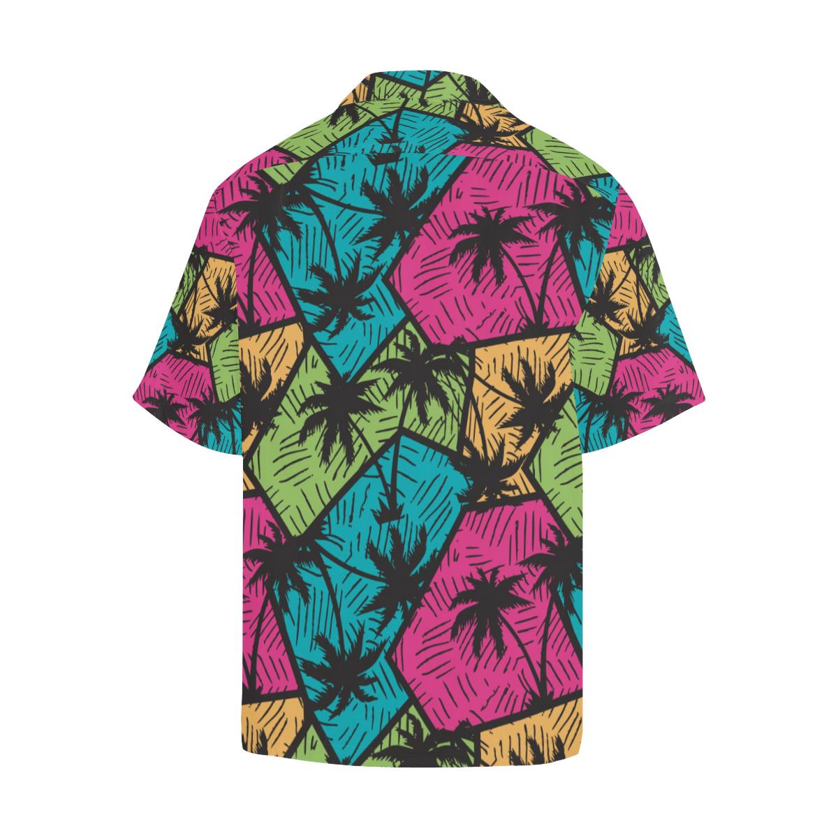Palm Tree Pattern Print Design PT09 Men Hawaiian Shirt-JorJune