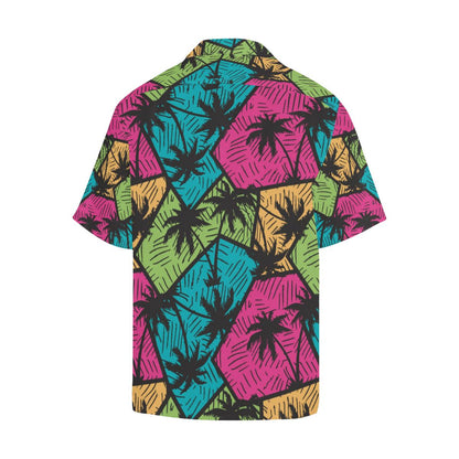 Palm Tree Pattern Print Design PT09 Men Hawaiian Shirt-JorJune