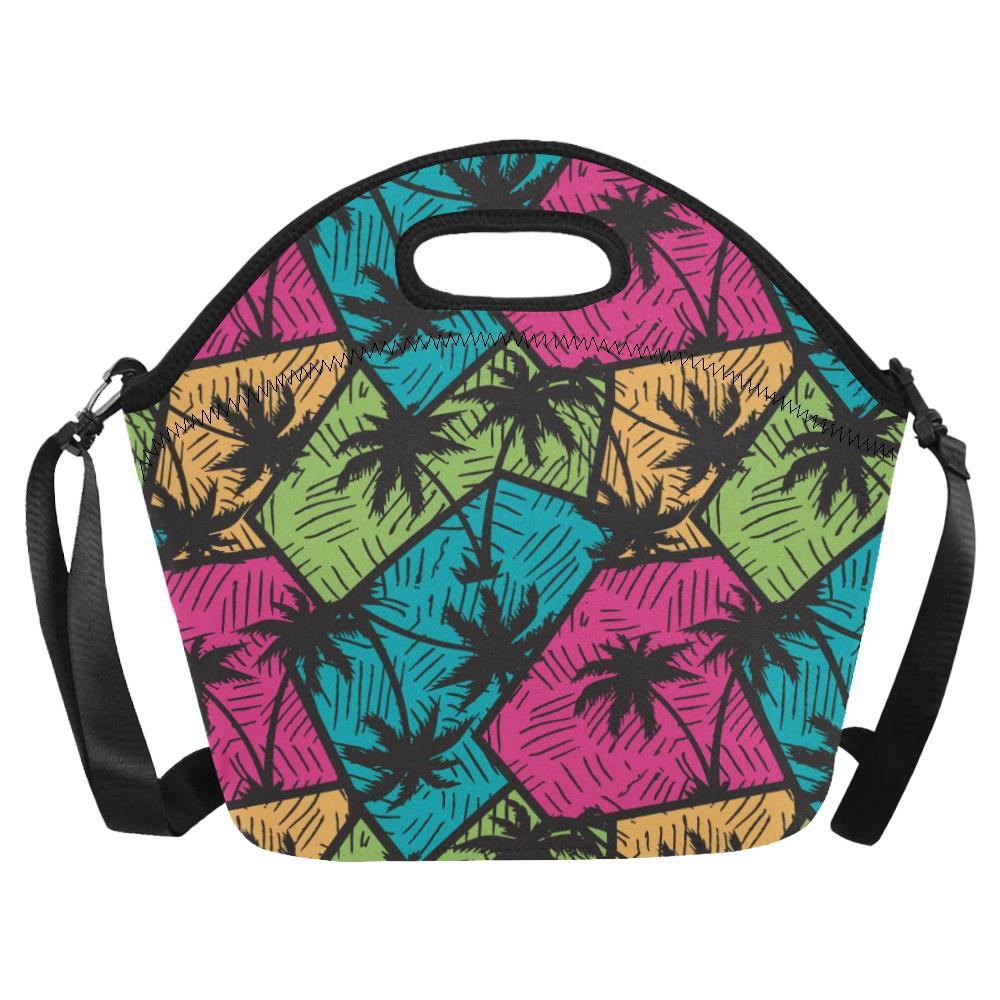 Palm Tree Pattern Print Design PT09 Neoprene Lunch Bag-JorJune