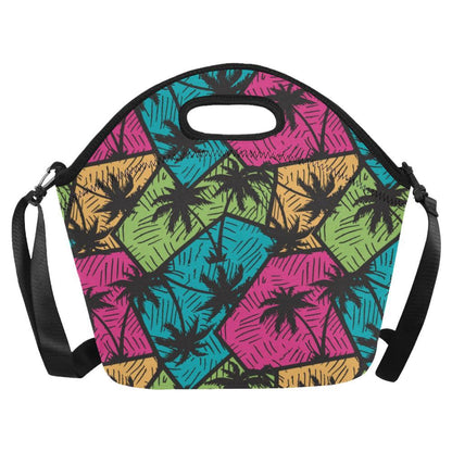 Palm Tree Pattern Print Design PT09 Neoprene Lunch Bag-JorJune