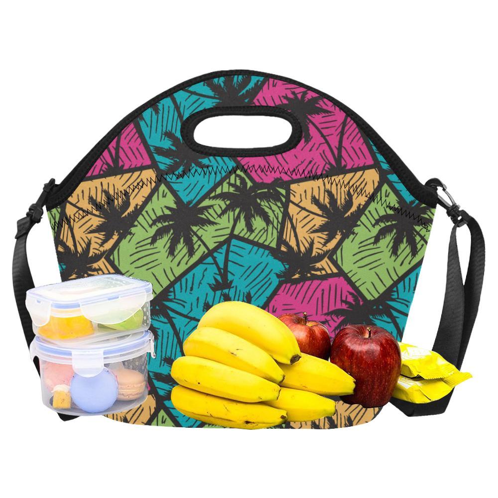Palm Tree Pattern Print Design PT09 Neoprene Lunch Bag-JorJune
