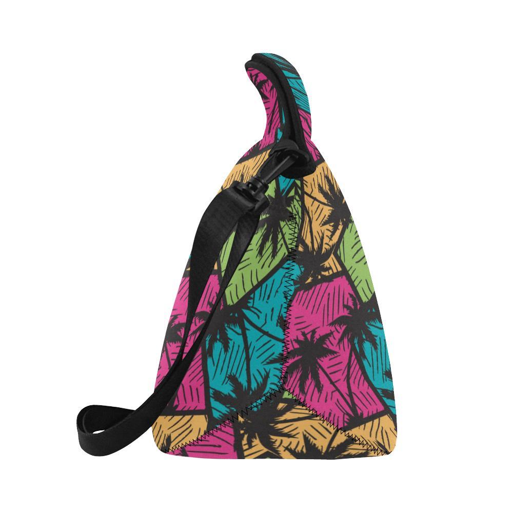 Palm Tree Pattern Print Design PT09 Neoprene Lunch Bag-JorJune