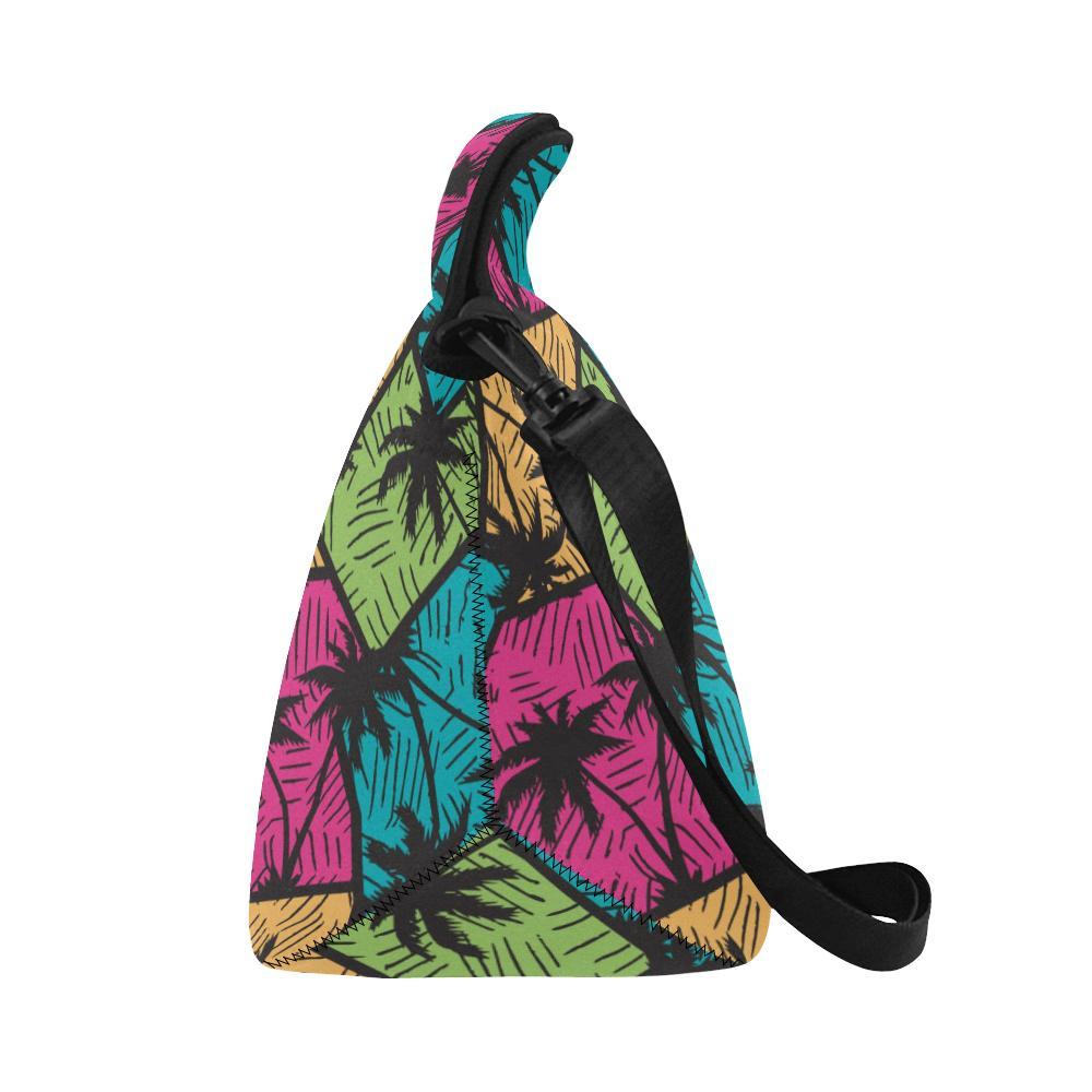 Palm Tree Pattern Print Design PT09 Neoprene Lunch Bag-JorJune