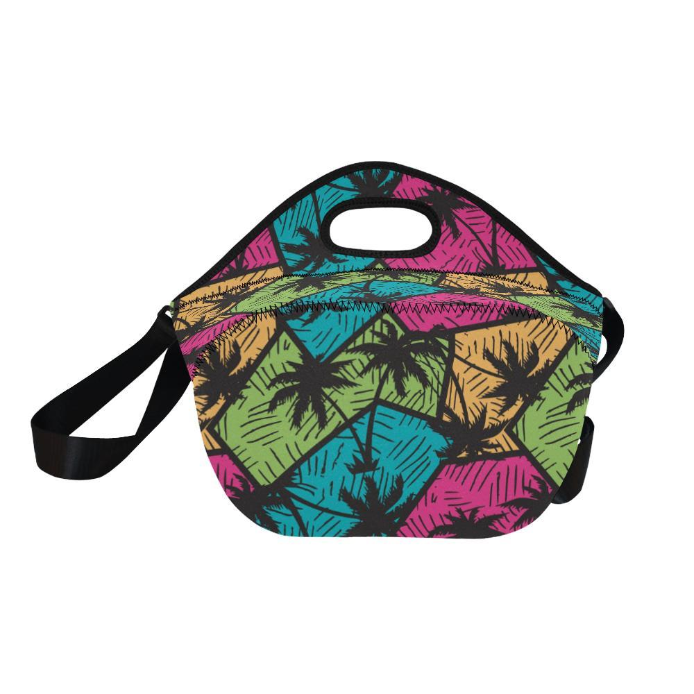 Palm Tree Pattern Print Design PT09 Neoprene Lunch Bag-JorJune