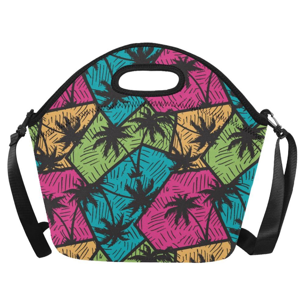 Palm Tree Pattern Print Design PT09 Neoprene Lunch Bag-JorJune