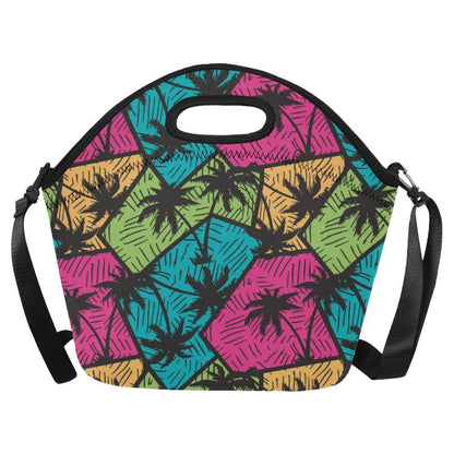 Palm Tree Pattern Print Design PT09 Neoprene Lunch Bag-JorJune