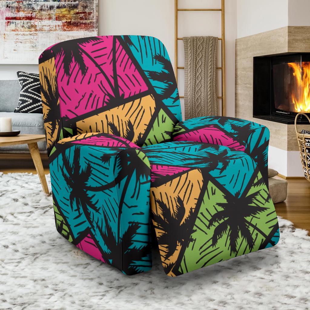 Palm Tree Pattern Print Design PT09 Recliner Slipcover-JORJUNE.COM