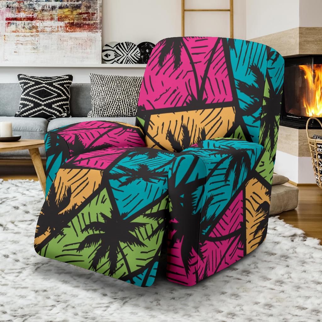 Palm Tree Pattern Print Design PT09 Recliner Slipcover-JORJUNE.COM