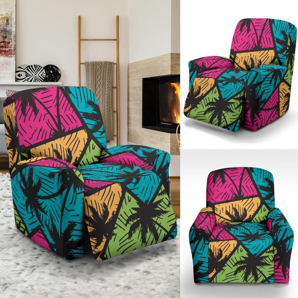Palm Tree Pattern Print Design PT09 Recliner Slipcover-JORJUNE.COM