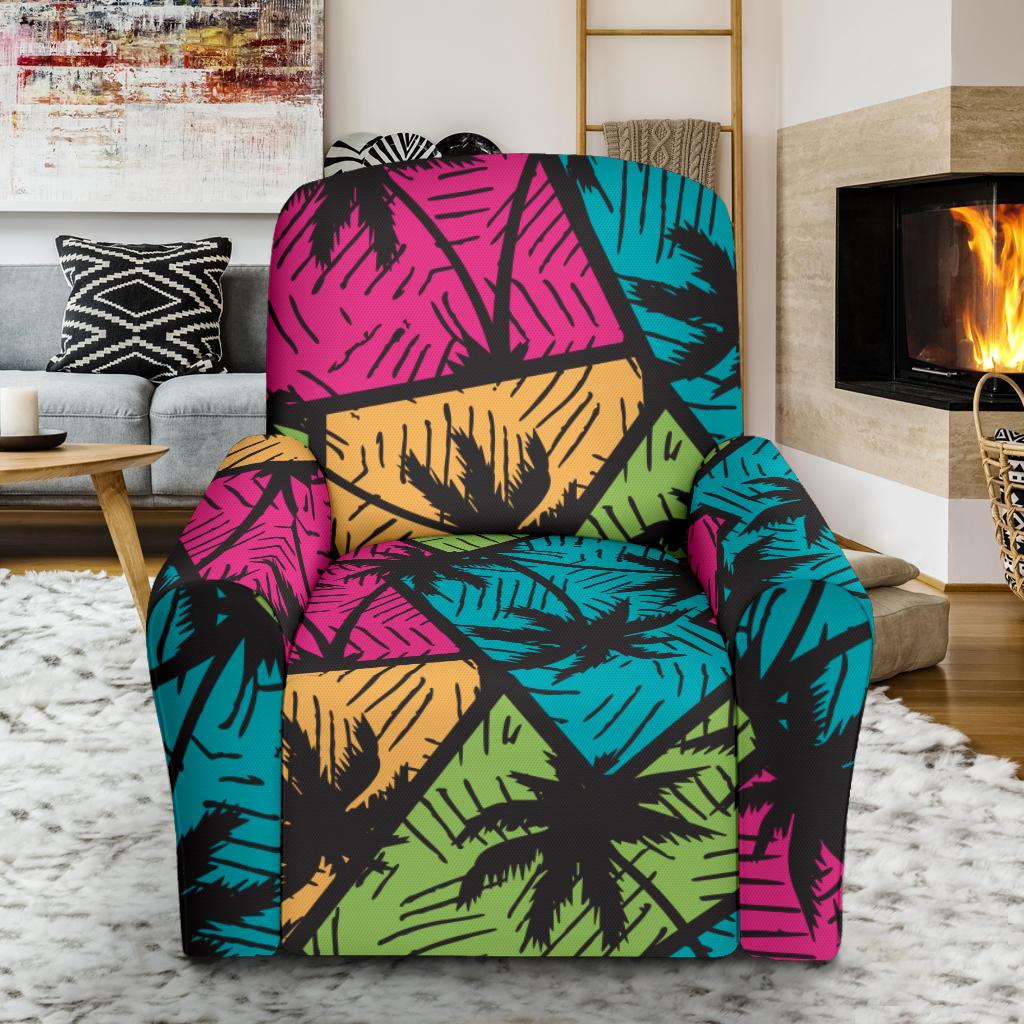 Palm Tree Pattern Print Design PT09 Recliner Slipcover-JORJUNE.COM