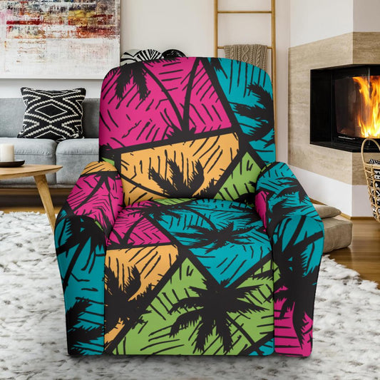 Palm Tree Pattern Print Design PT09 Recliner Slipcover-JORJUNE.COM