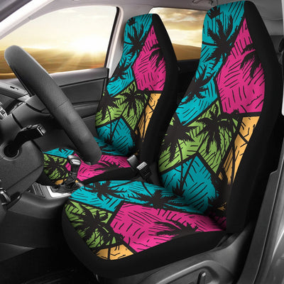 Palm Tree Pattern Print Design PT09 Universal Fit Car Seat Covers-JorJune