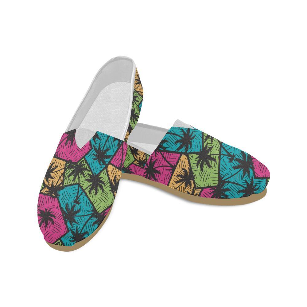 Palm Tree Pattern Print Design PT09 Women Casual Shoes-JorJune.com