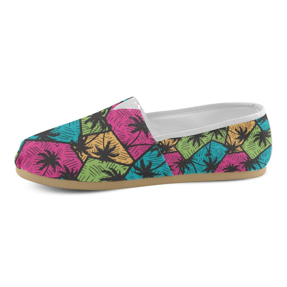 Palm Tree Pattern Print Design PT09 Women Casual Shoes-JorJune.com